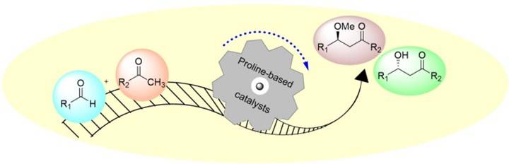 Catalytic schematic of proline catalyst 